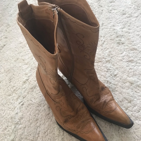 Colin Stuart Leather Cowboy Boots - Picture 3 of 5